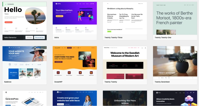 Por que meu site WordPress está tão lento? Nossas recomendações e 5 soluções fáceis 2 por que meu site wordpress esta lento escolha tema